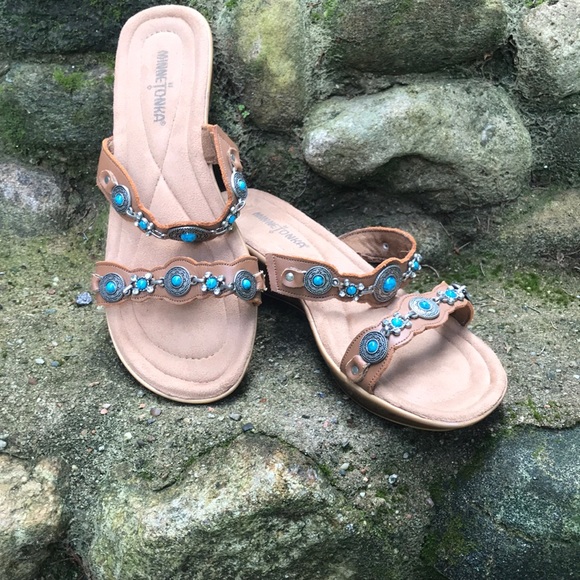 Minnetonka Shoes | Turquoise Sandals 